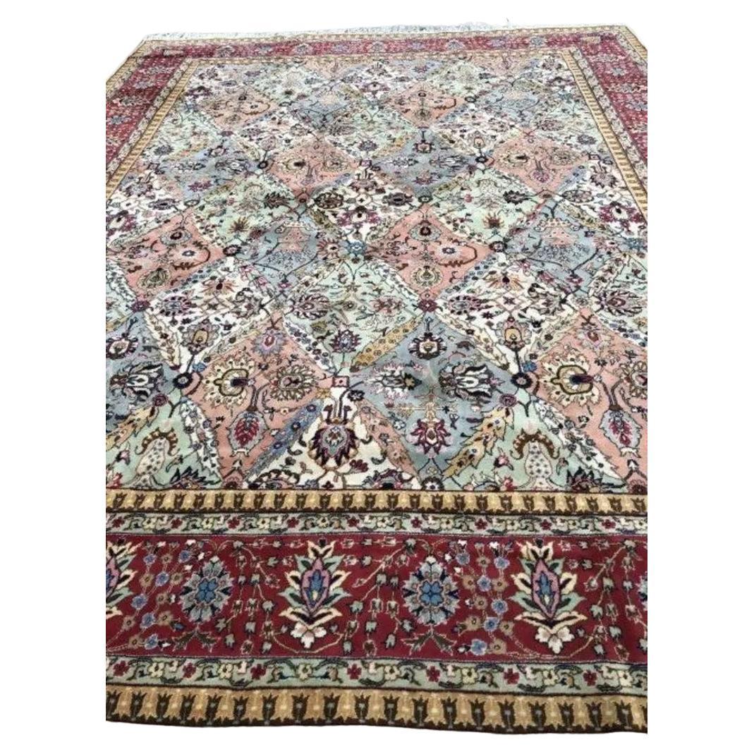 Feiner persischer Täbris-Teppich aus Wolle aus Täbris 10' x 12'.9"