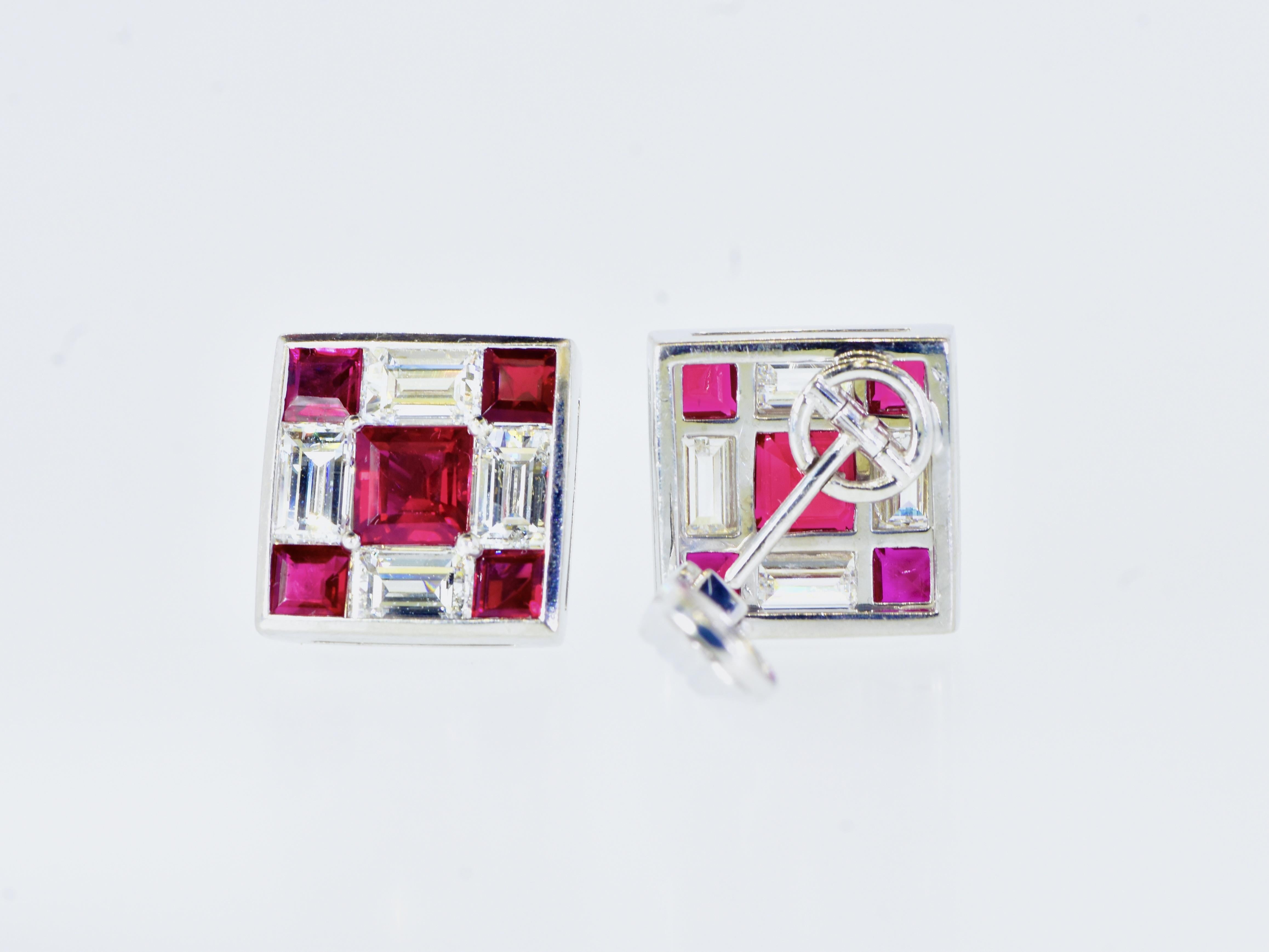 Very Fine Pigeon Blood Burma Ruby, 5.04 cts., and Diamond Earrings, circa 2010. 6