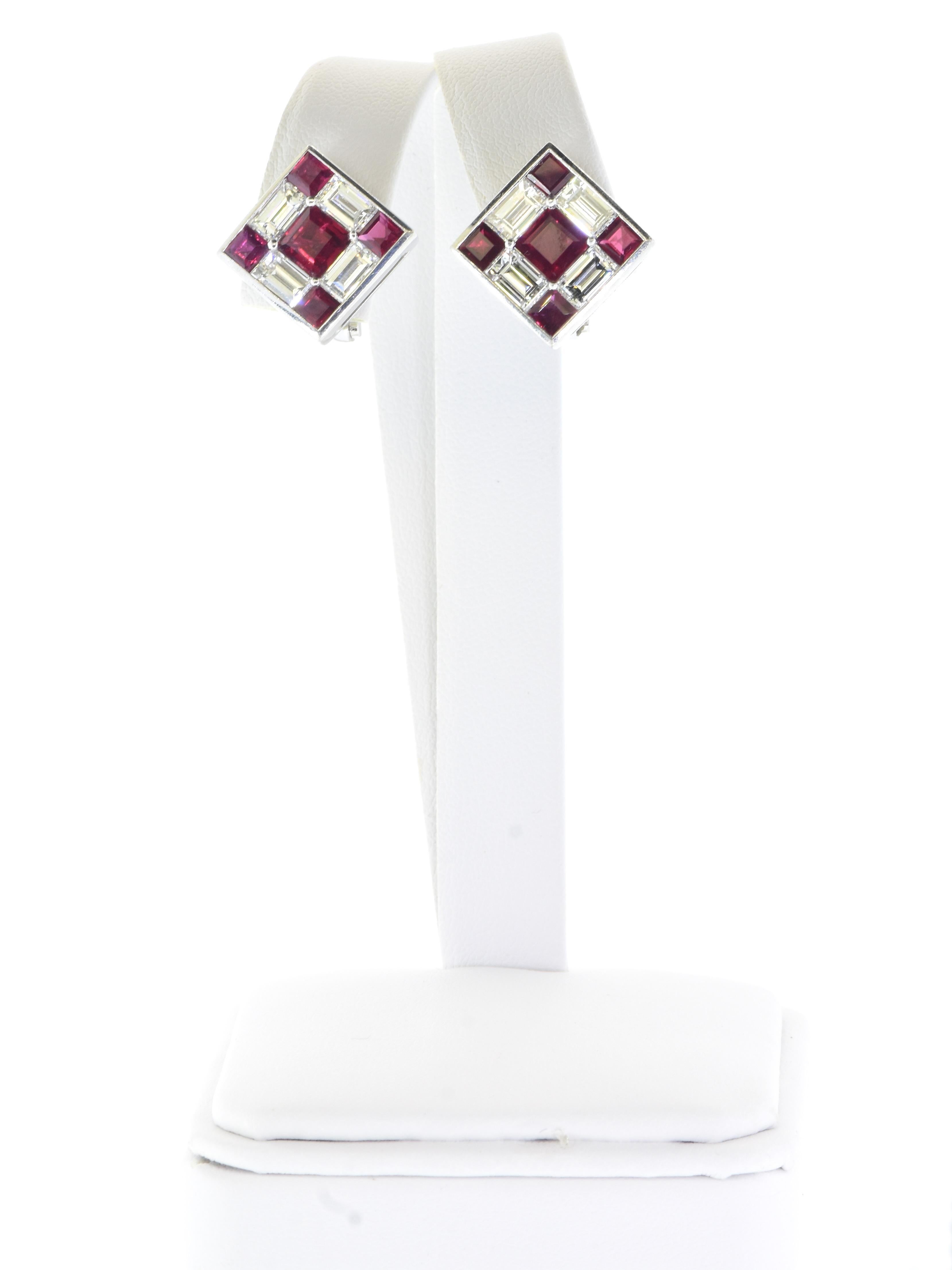 Very Fine Pigeon Blood Burma Ruby, 5.04 cts., and Diamond Earrings, circa 2010. 4