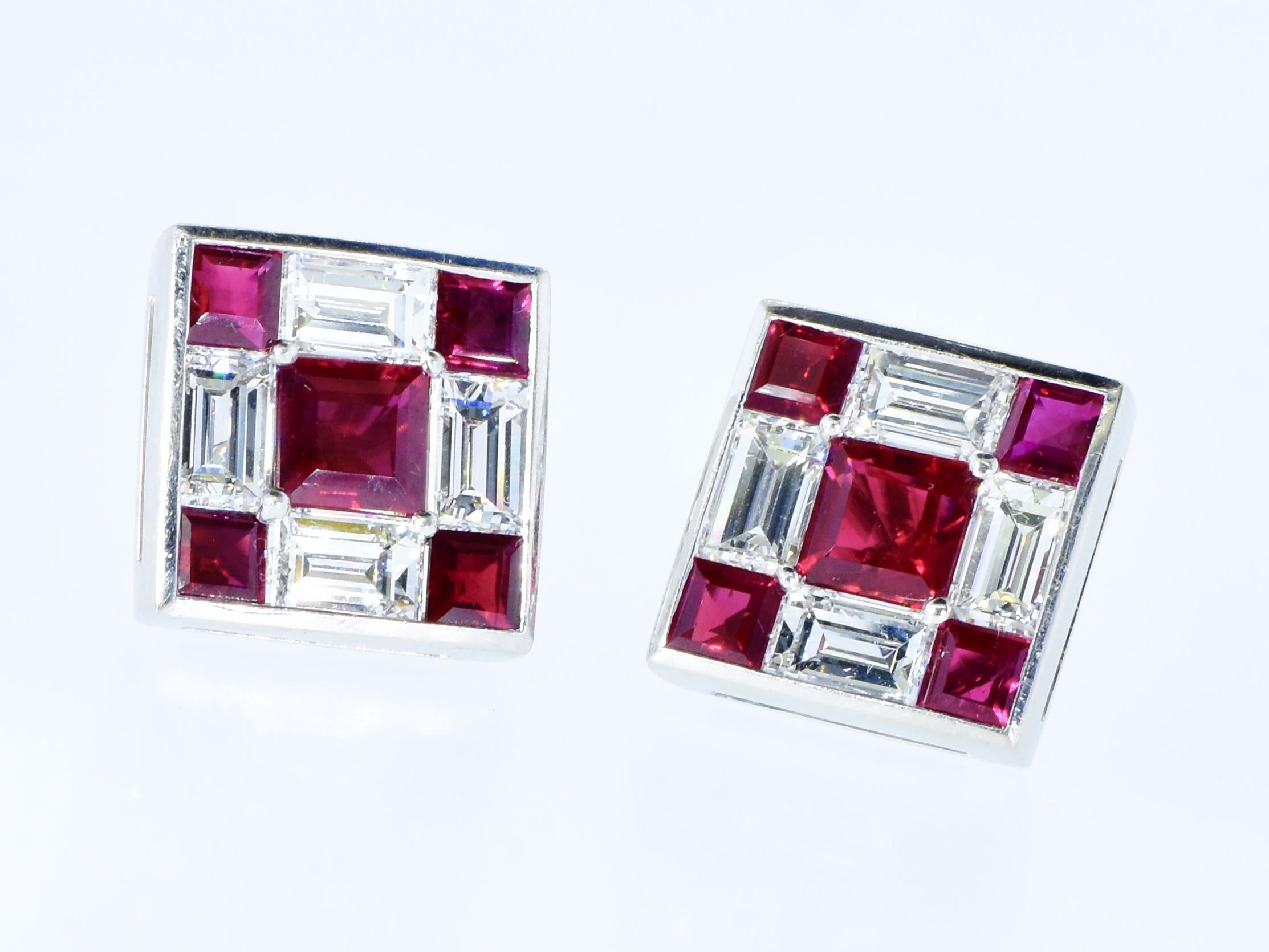 Very Fine Pigeon Blood Burma Ruby, 5.04 cts., and Diamond Earrings, circa 2010. 5