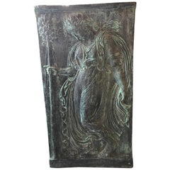 Vintage Very Fine Plaster Plaque, Neoclassical Theme, France, circa 1900