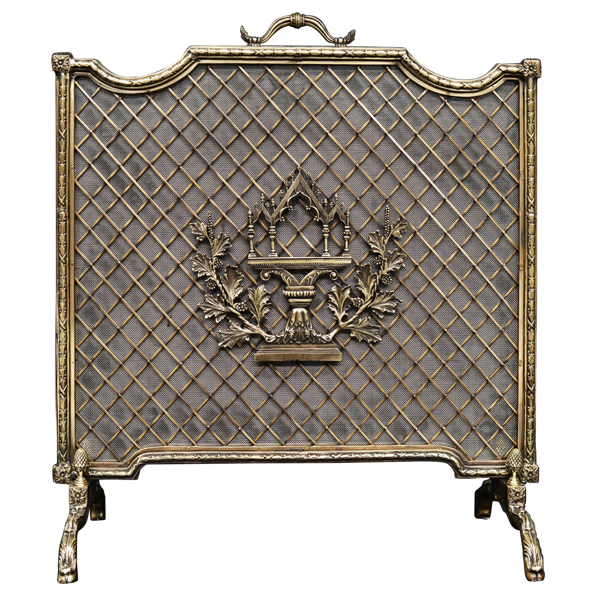 Sehr feine Qualität Messing Firescreen im Angebot