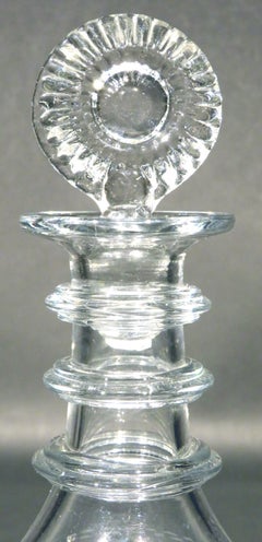 Very Fine & Rare Early 19th Century Waterloo Glass Company Glass Decanter
