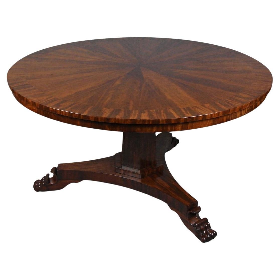 Very Fine Regency Circular and Radial Flame Mahogany Dining Table c. 1825