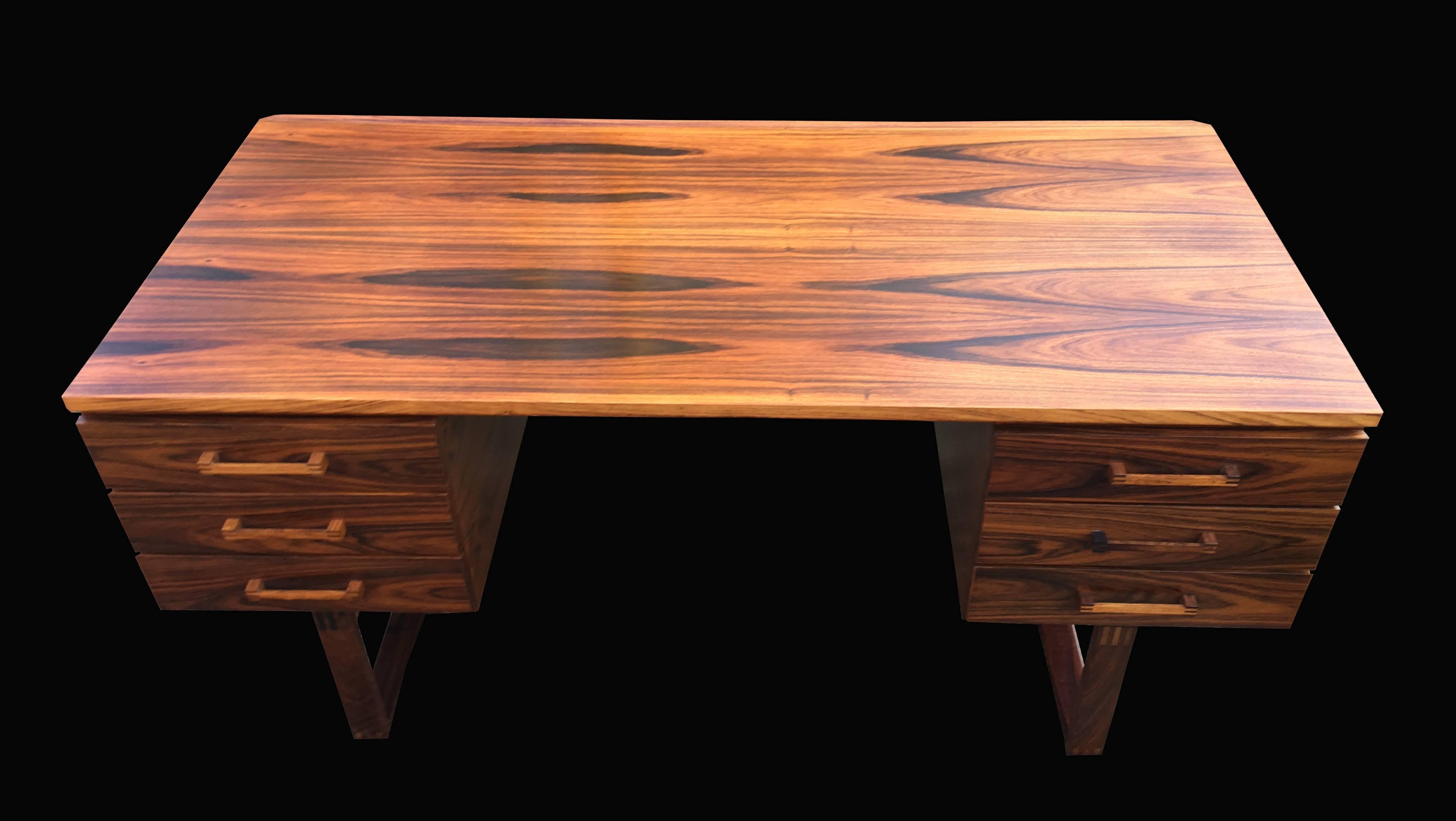Mid-Century Modern Very Fine Rosewood Midcentury Danish Desk by Henning Jensen and Torben Valeur
