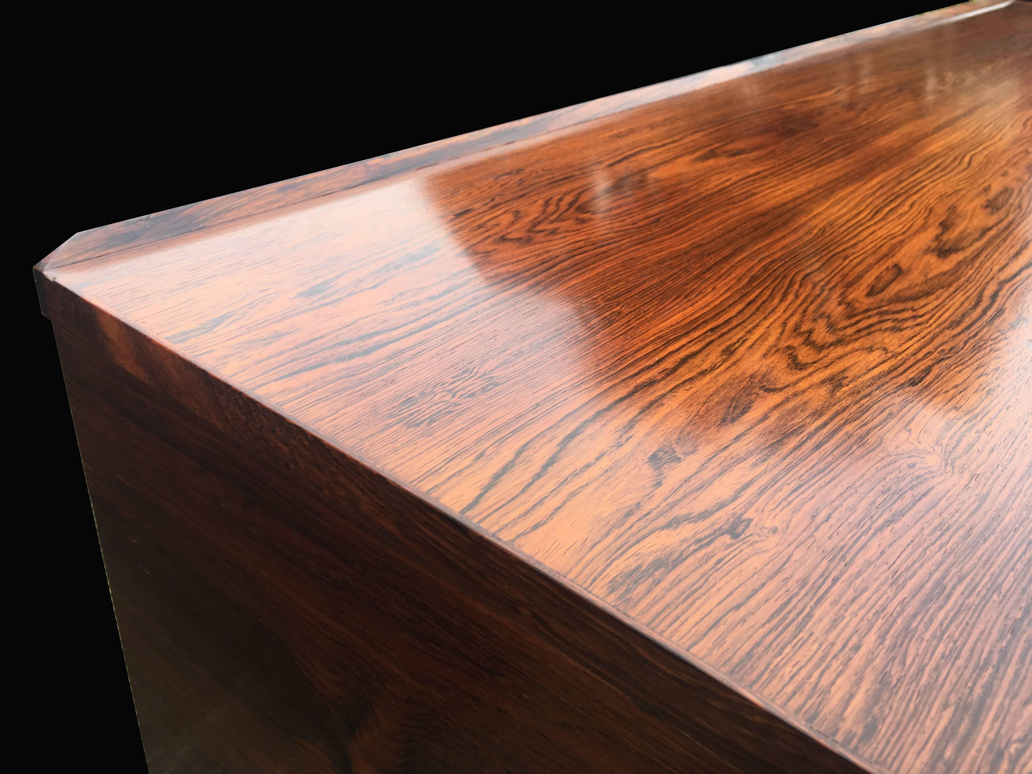 Very Fine Rosewood Midcentury Danish Desk by Henning Jensen and Torben Valeur 1