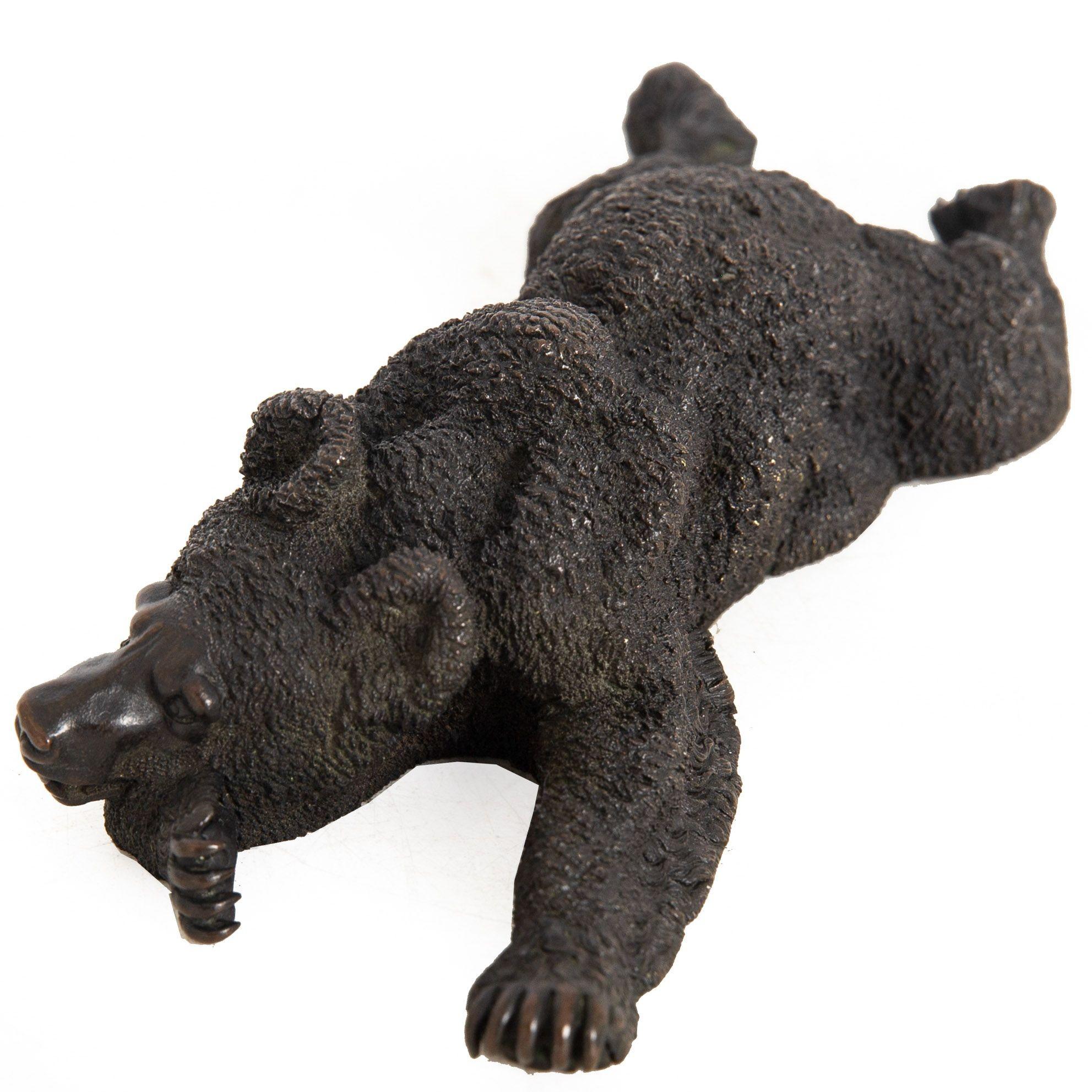 19th Century Very Fine Russian Antique Bronze “Resting Bear” after Nikolai Lieberich For Sale