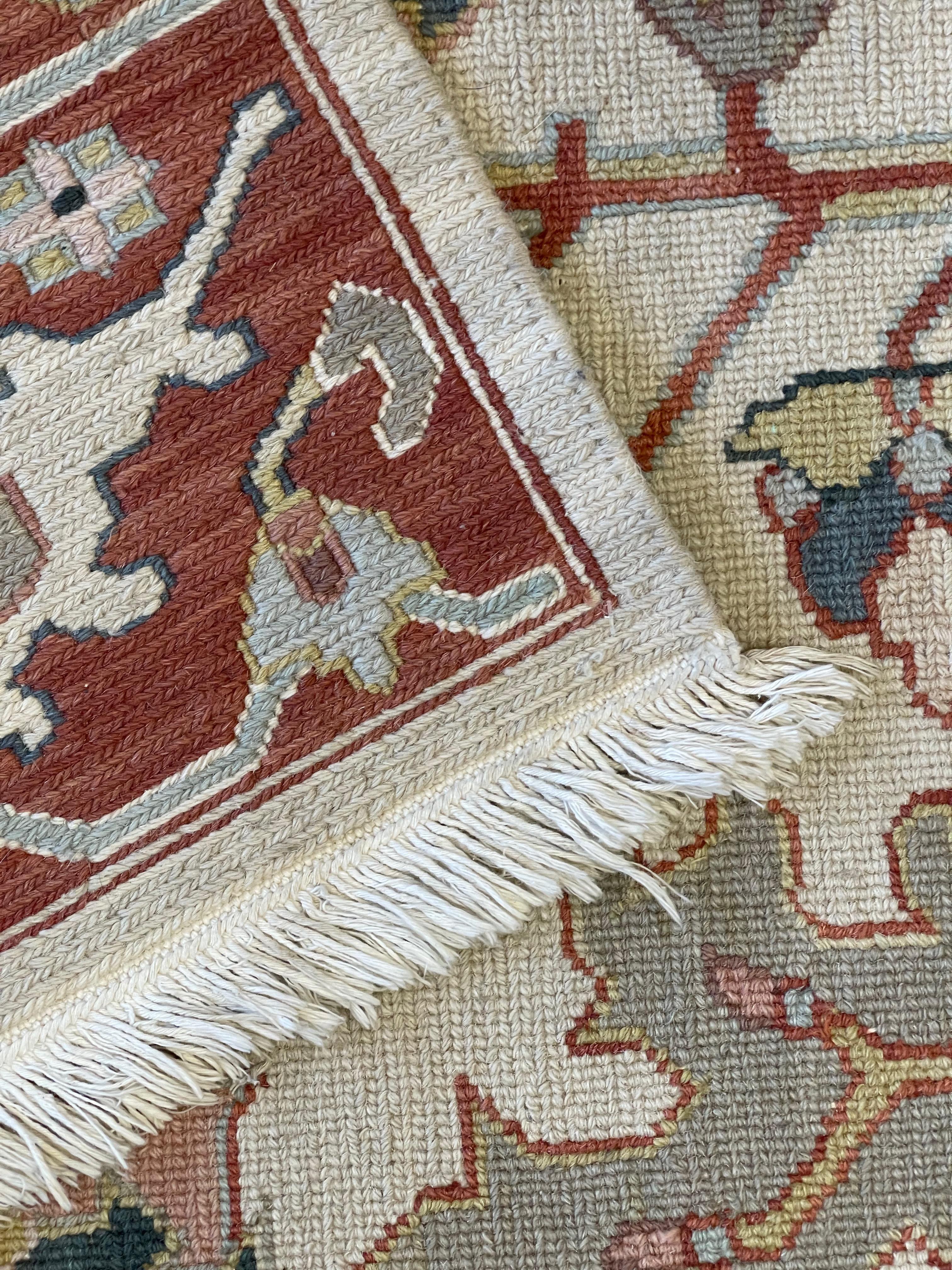 Wool Very Fine Semi-Antique Heriz Serapi Soumak Carpet