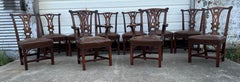 Very Fine Set of Ten 18th Century Irish Chippendale Mahogany Dining Chairs