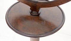 Very Fine Single Pedestal Carved Tripod Base 62" Tall Shaving Mirror MINT!