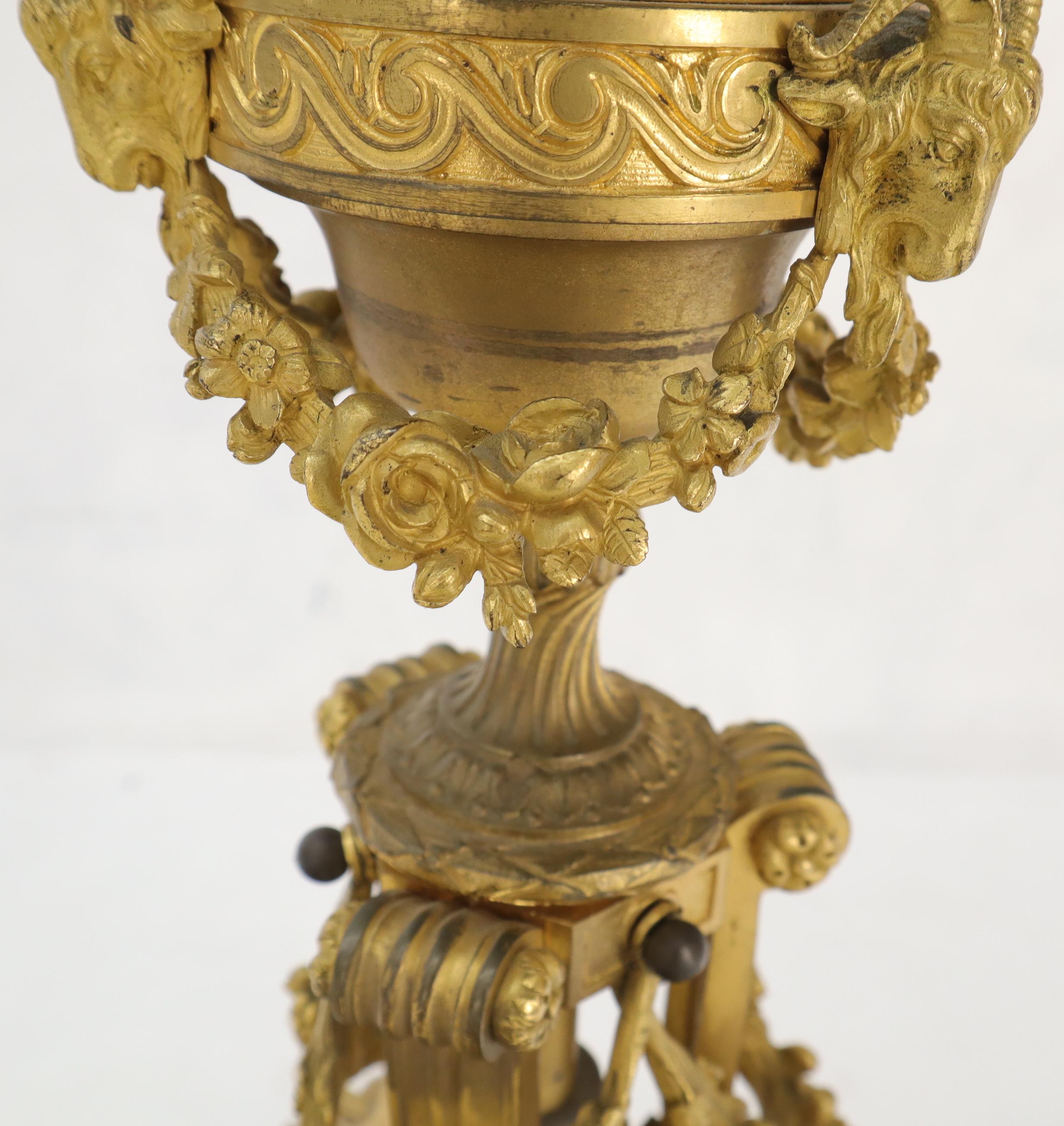 Very Fine Solid Bronze and Marble Base Glass Top Stand End Side Center Table 5