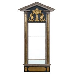 Very fine Swedish painted and original gilded mirror, circa 1805.