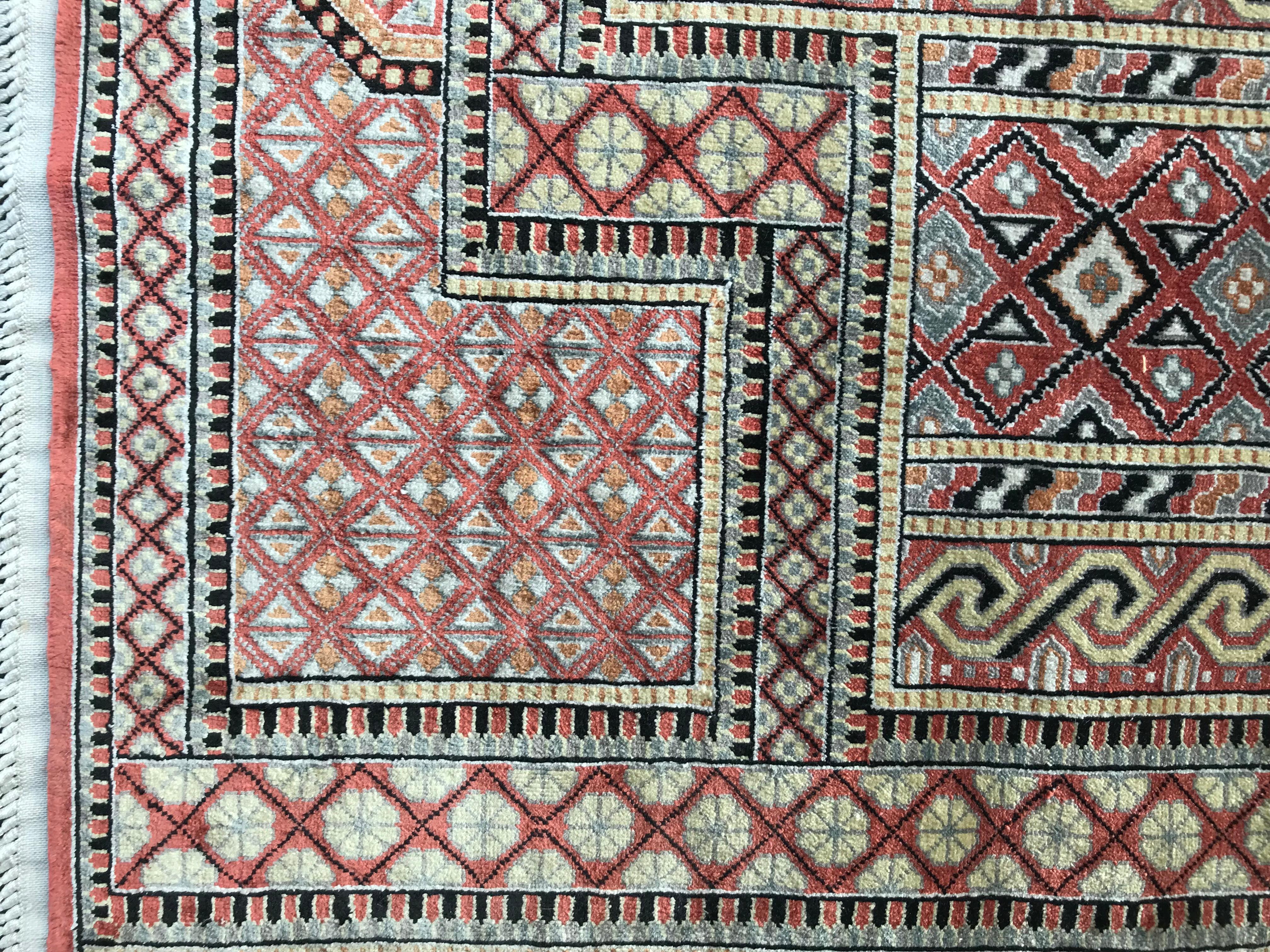 Other Very Fine Turkish Silk Rug Hereke Style For Sale
