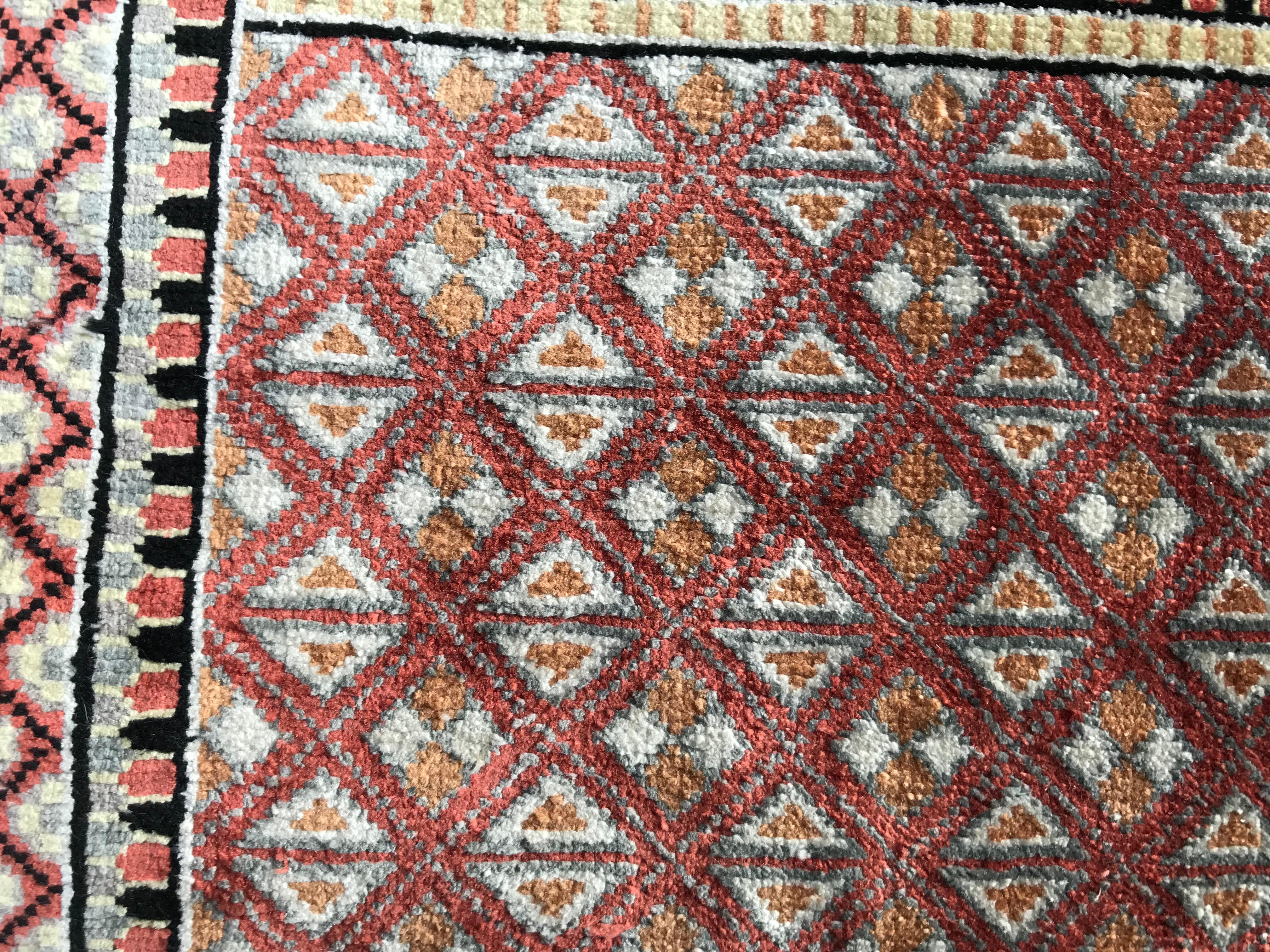 20ième siècle Très beau tapis de Turquie en soie de style Hereke en vente