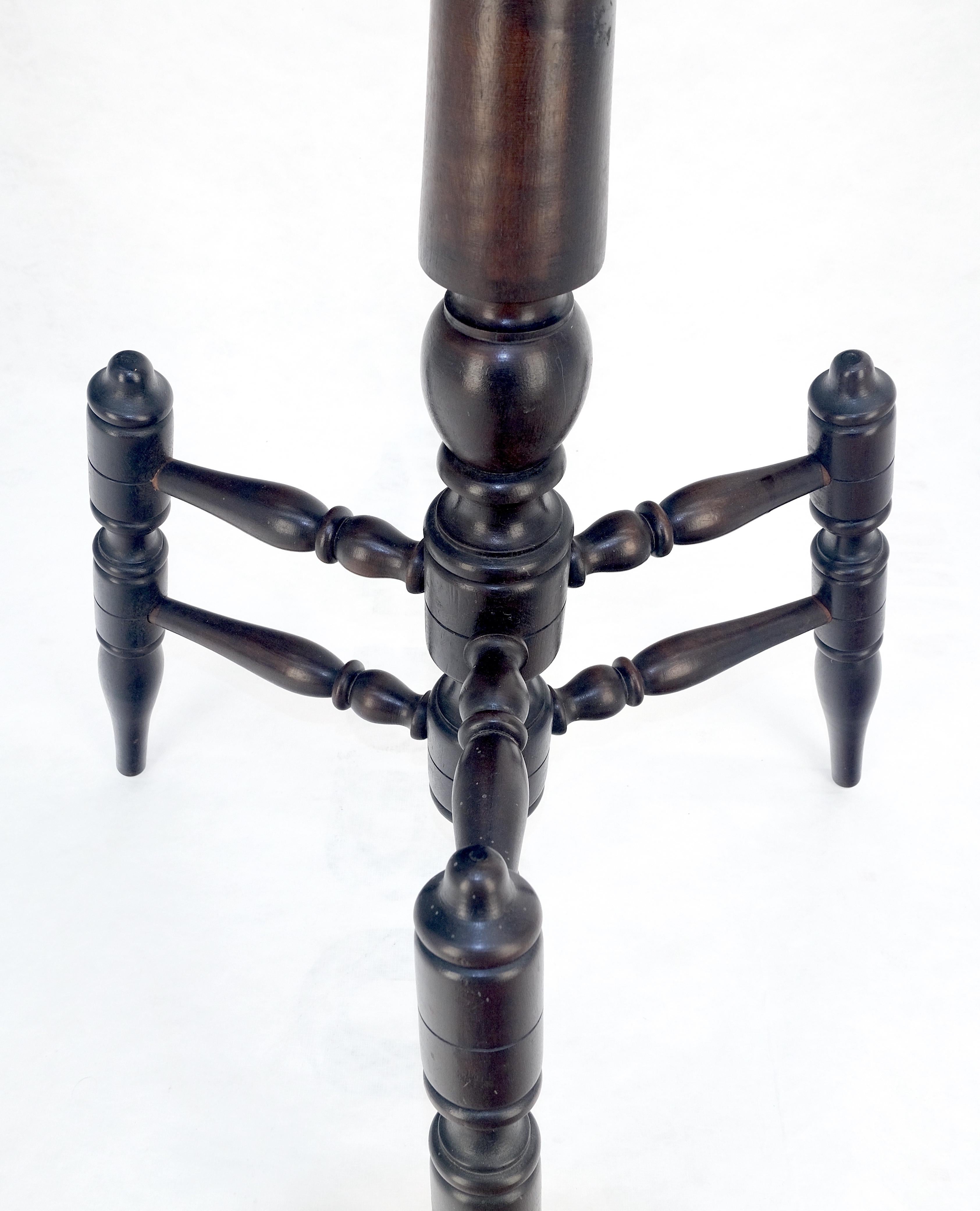 20th Century Very Fine Turned Mahogany Wood Center Floor Coat Rack Victorian MINT For Sale