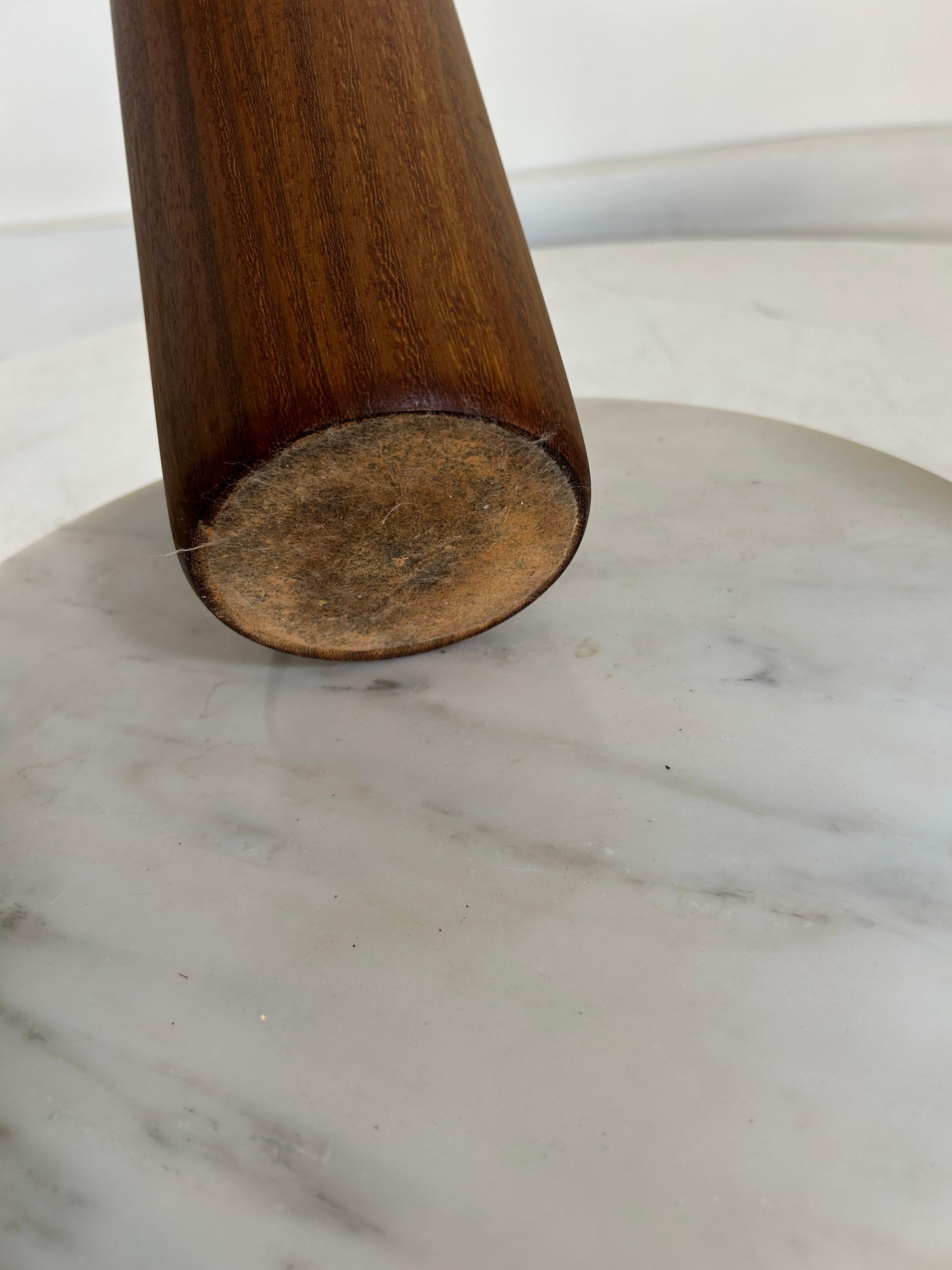 Carved Very fine Turned Teak Table Lamp by ESA For Sale