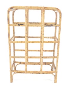 Very Fine Vintage Burnt Bamboo c1970s Wine Rack MINT