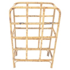 Very Fine Vintage Burnt Bamboo c1970s Wine Rack MINT