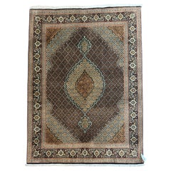 Très beau tapis persan vintage Tabriz Mahi 