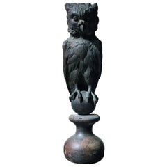 Very Finely Carved Early 19th Century Architectural Finial of an Owl, circa 1810