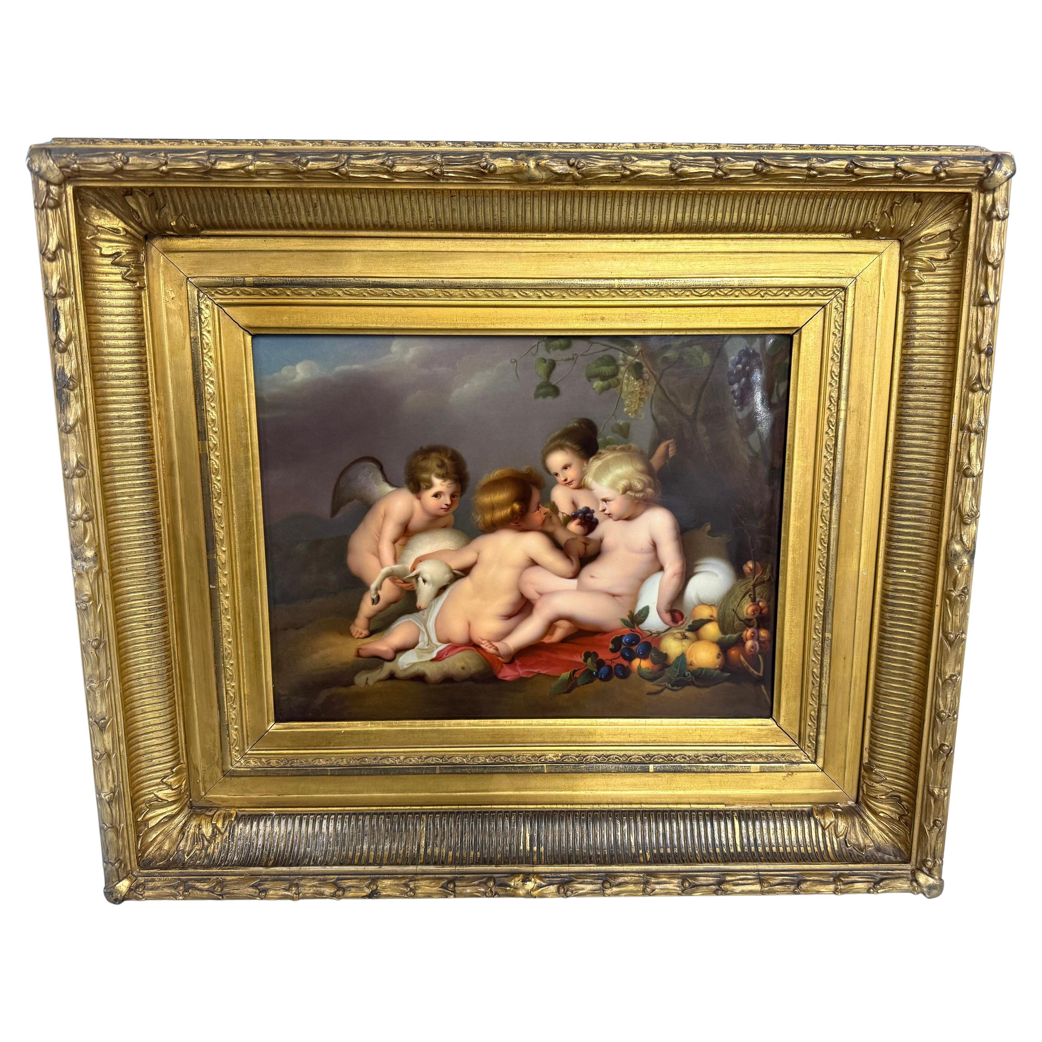 Very Finely Painted Late 19th Century Berlin K.P.M. Porcelain Rectangular Plaque