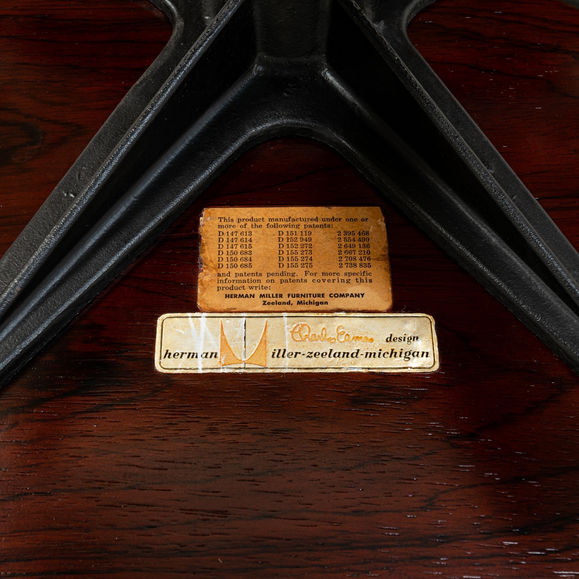 Very First Generation 1956 Eames Lounge Chair 670 and Spinning Ottoman 671 1