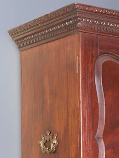 Very Formal Mahogany Two Piece Linen Press