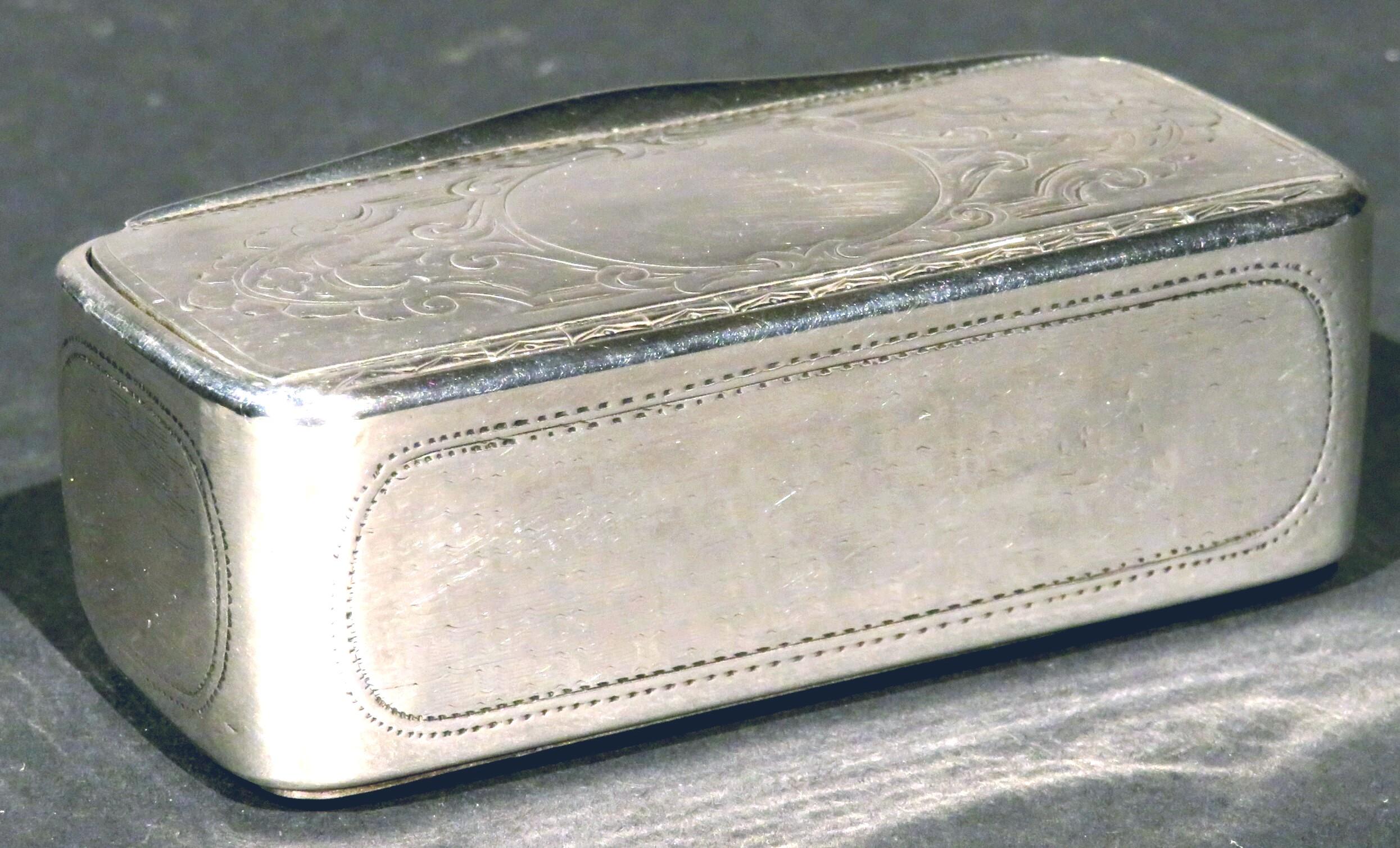 Gilt Very Good 19th Century Austrian Silver Snuff Box, Vienna, 1867