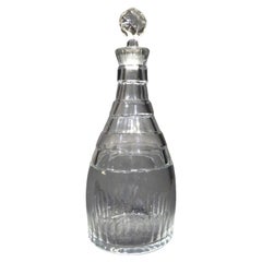 Très bonne carafe en verre taillé Art déco, Angleterre vers 1910