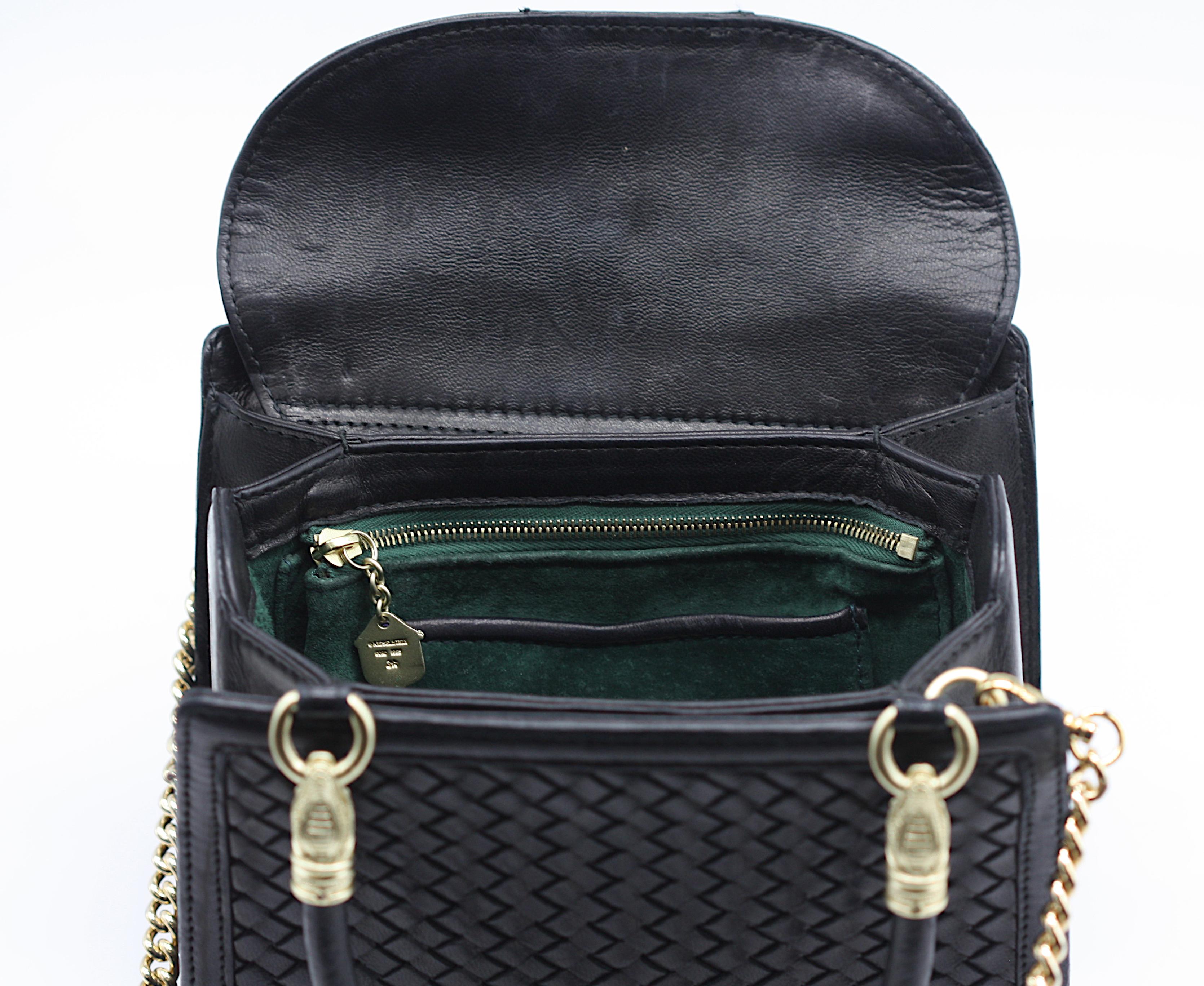 Barry Kieselstein-Cord Woven Black Leather Handbag For Sale 6