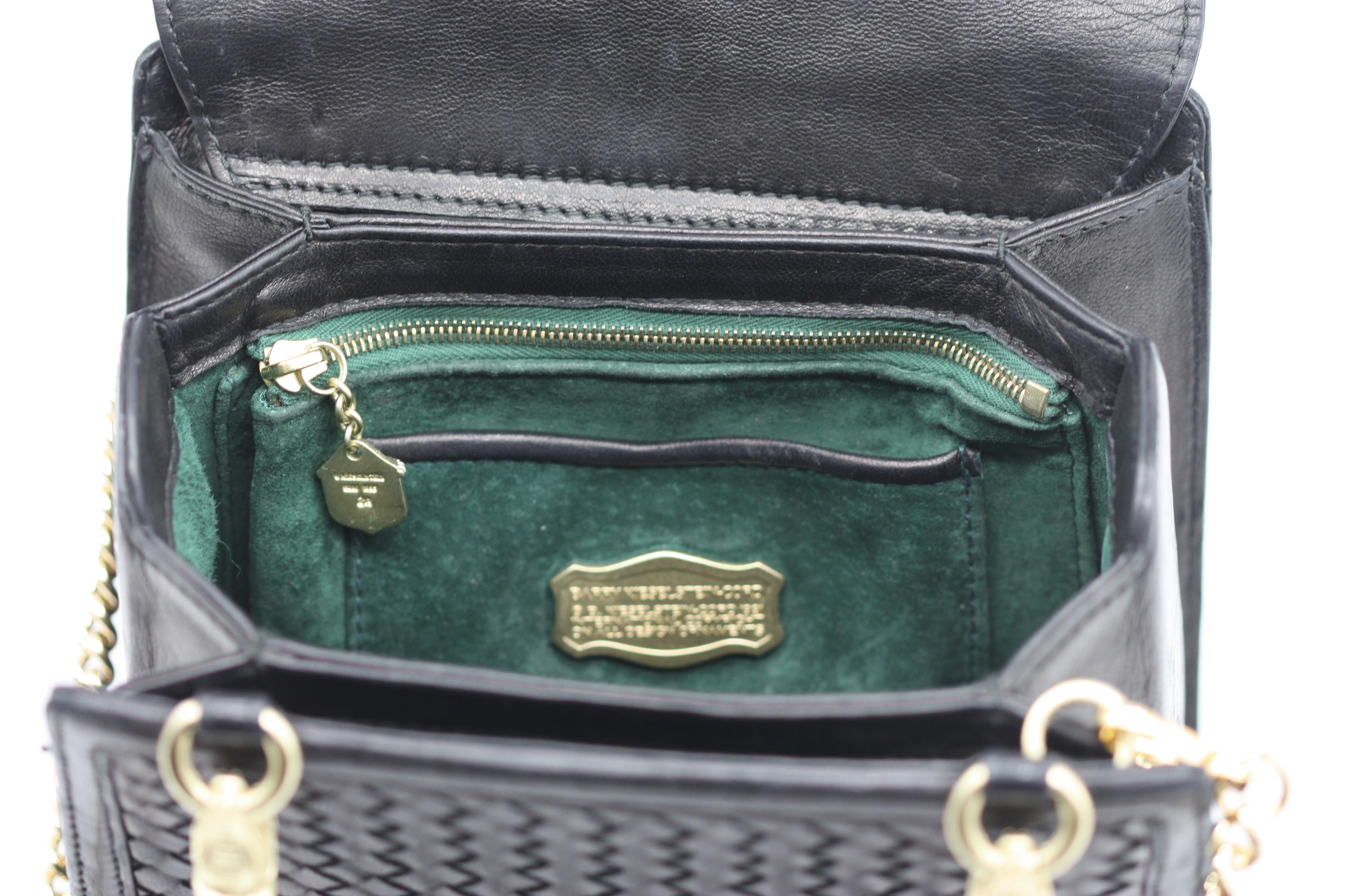 Barry Kieselstein-Cord Woven Black Leather Handbag For Sale 4
