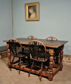 Early 19th Century Oak Refectory Dining Table, Seating Six