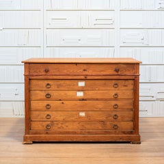 Ottimo grande archivio piatto francese del 19° secolo in scala ridotta