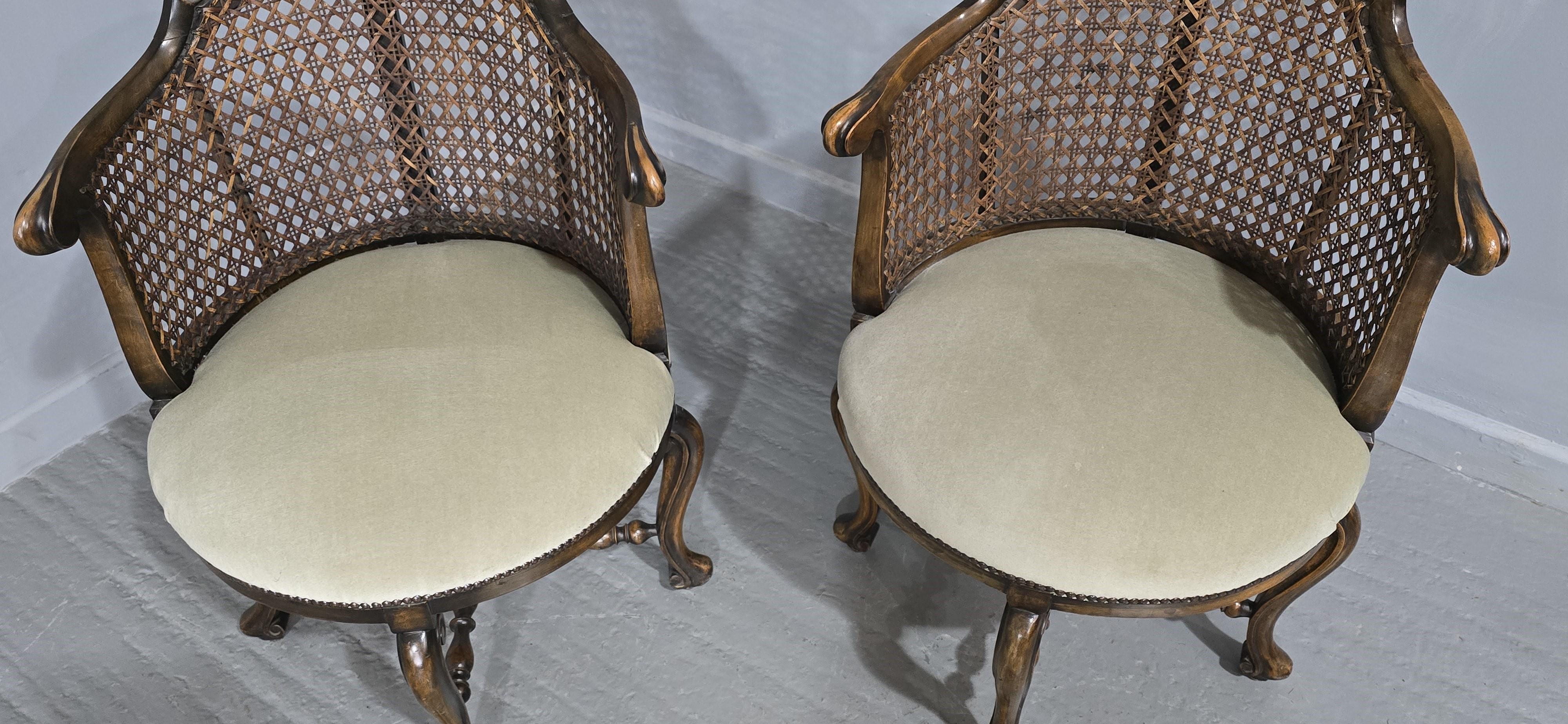 XIXe siècle Très bonne Paire de Chaises Tubes Bergère en vente