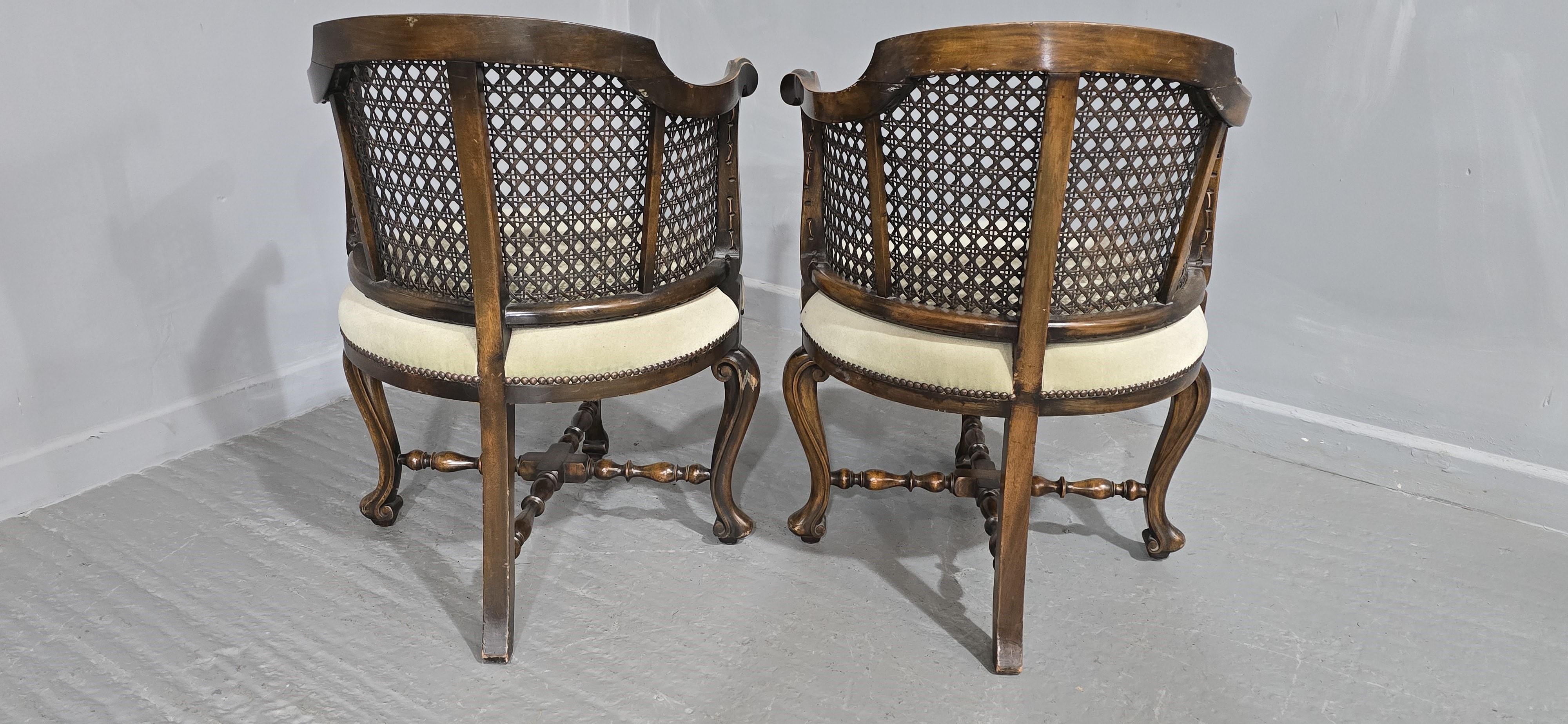 Très bonne Paire de Chaises Tubes Bergère en vente 2