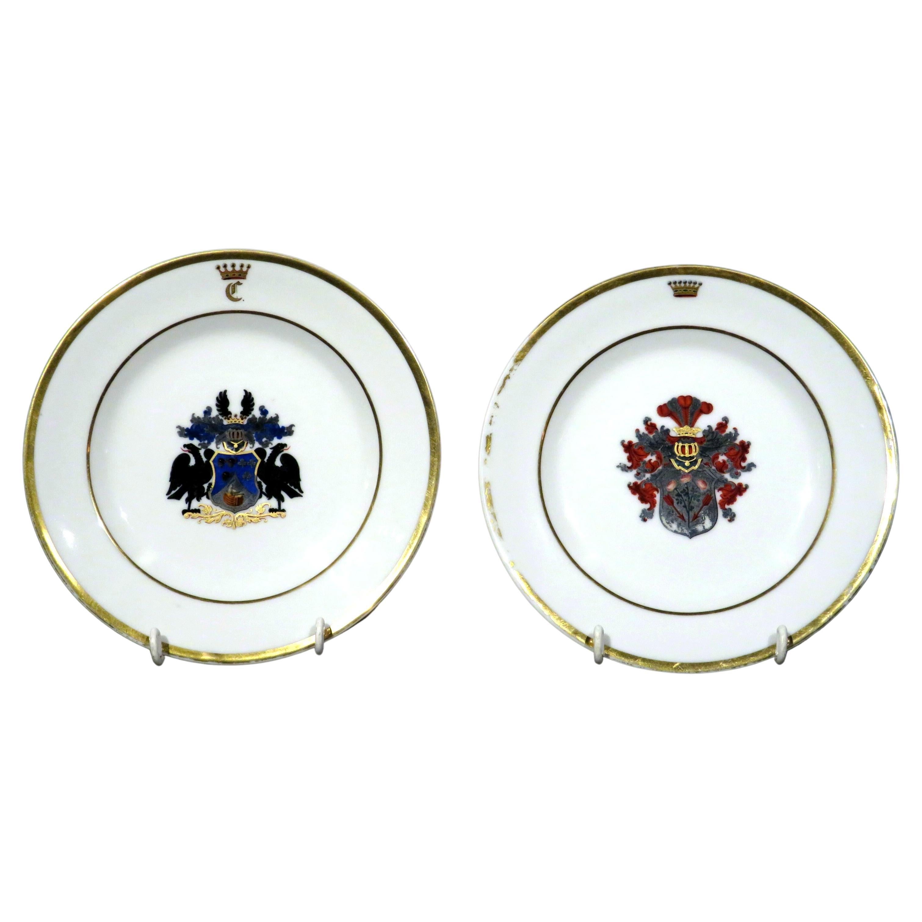 Very Good Pair of 19th Century German Porcelain Cabinet Plates, Dated Bonn 1853 For Sale