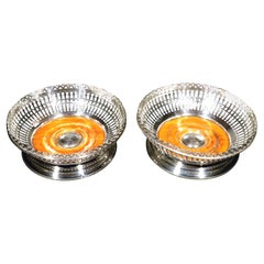 Very Good Pair of 19th Century Silver Plated Wine Coasters by Elkington & Co.