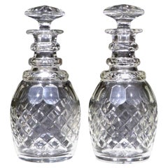 Very Good Pair of William IV Cut Glass Spirit Decanters, England circa 1835