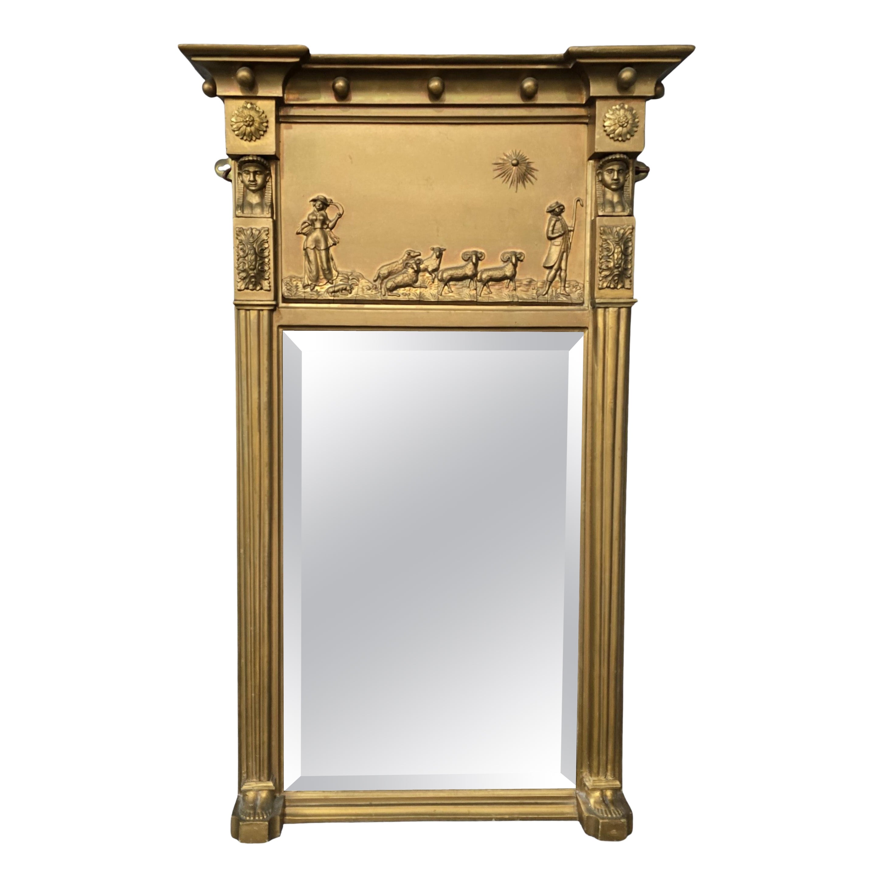 Très bon miroir de style Régence en vente