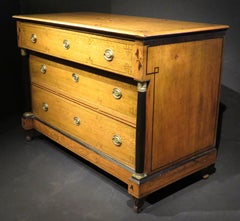 Very Good & Unique Biedermeier Period Inlaid Ash Commode, Germany Circa 1825