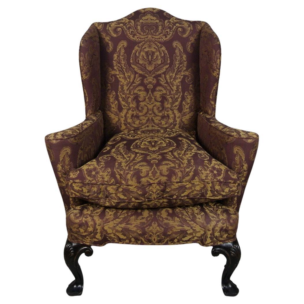 Very Good Wing Back Chair in the Queen Anne Manner c. 1890 For Sale