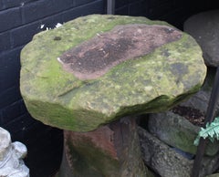 Very Heavy Antique Stone Staddle Stone Mushroom