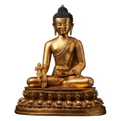 Buda medicinal nepalí de bronce de muy alta calidad procedente de Nepal Buda medicinal nepalí de bronce de muy alta calidad procedente de Nepal