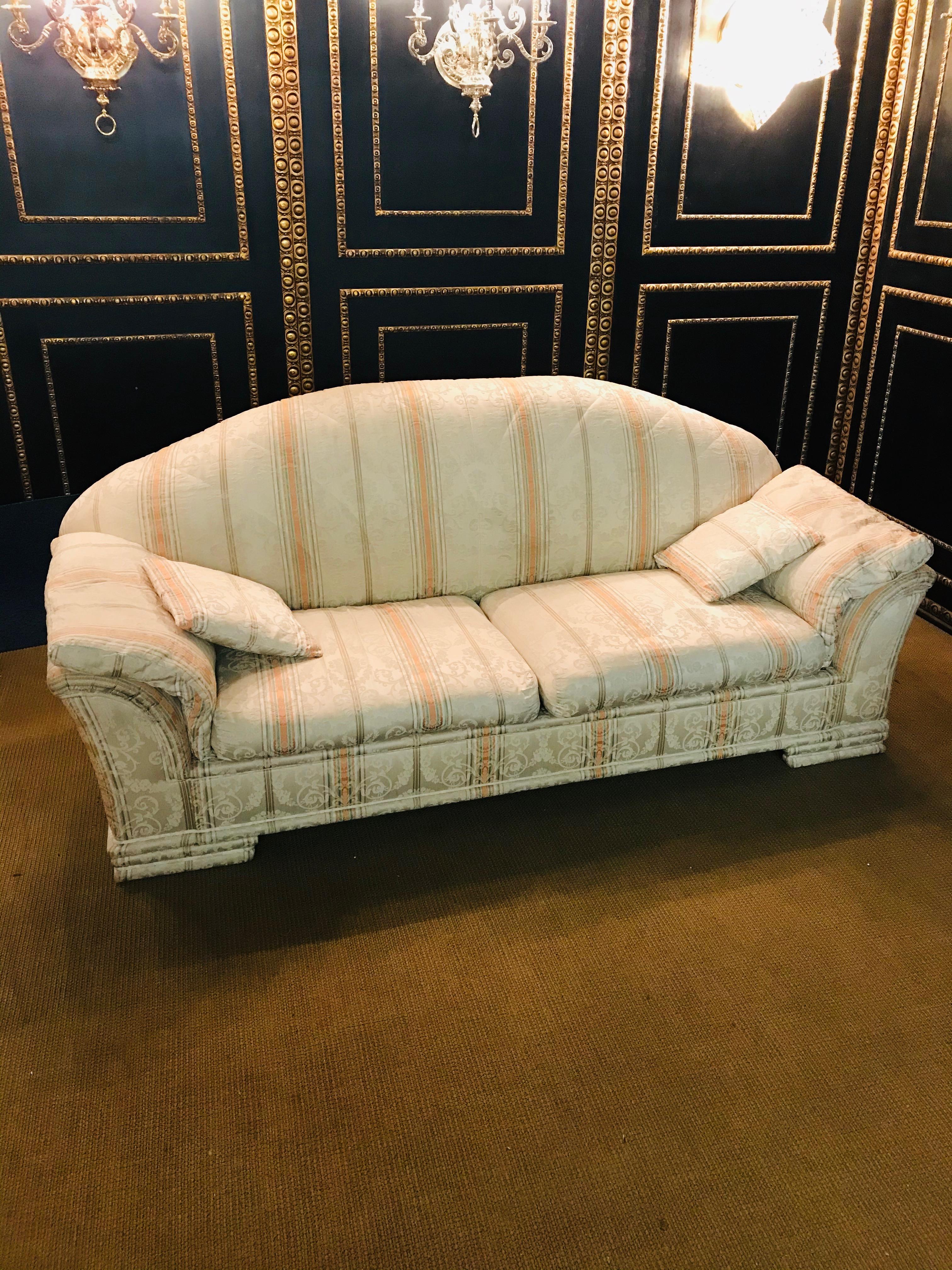 German Very High-Quality Couch Set from the Bielefeld Workshops with Baroque Patterns