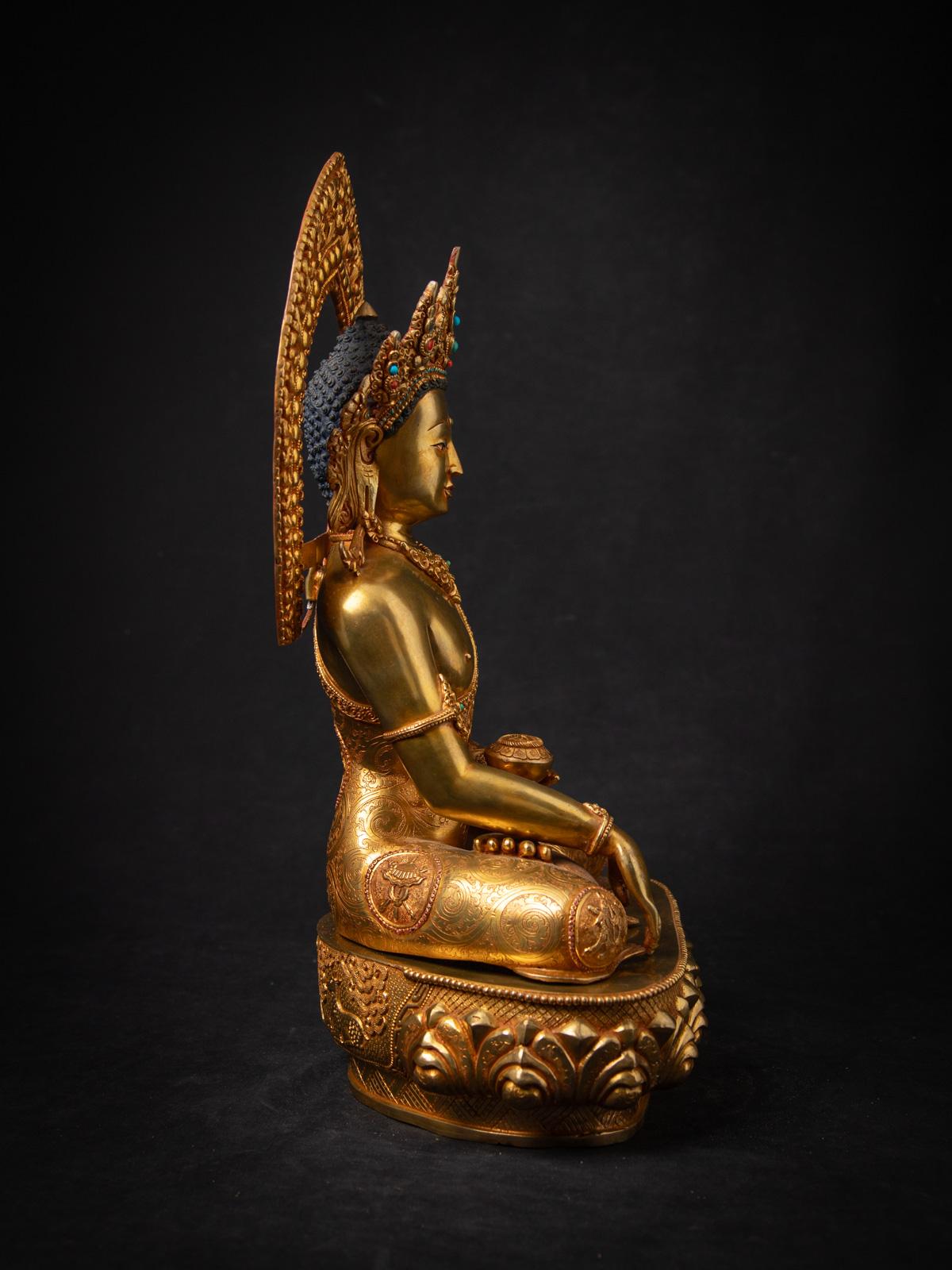 Buda nepalí grande de bronce de muy alta calidad - OriginalBuddhas en venta 4