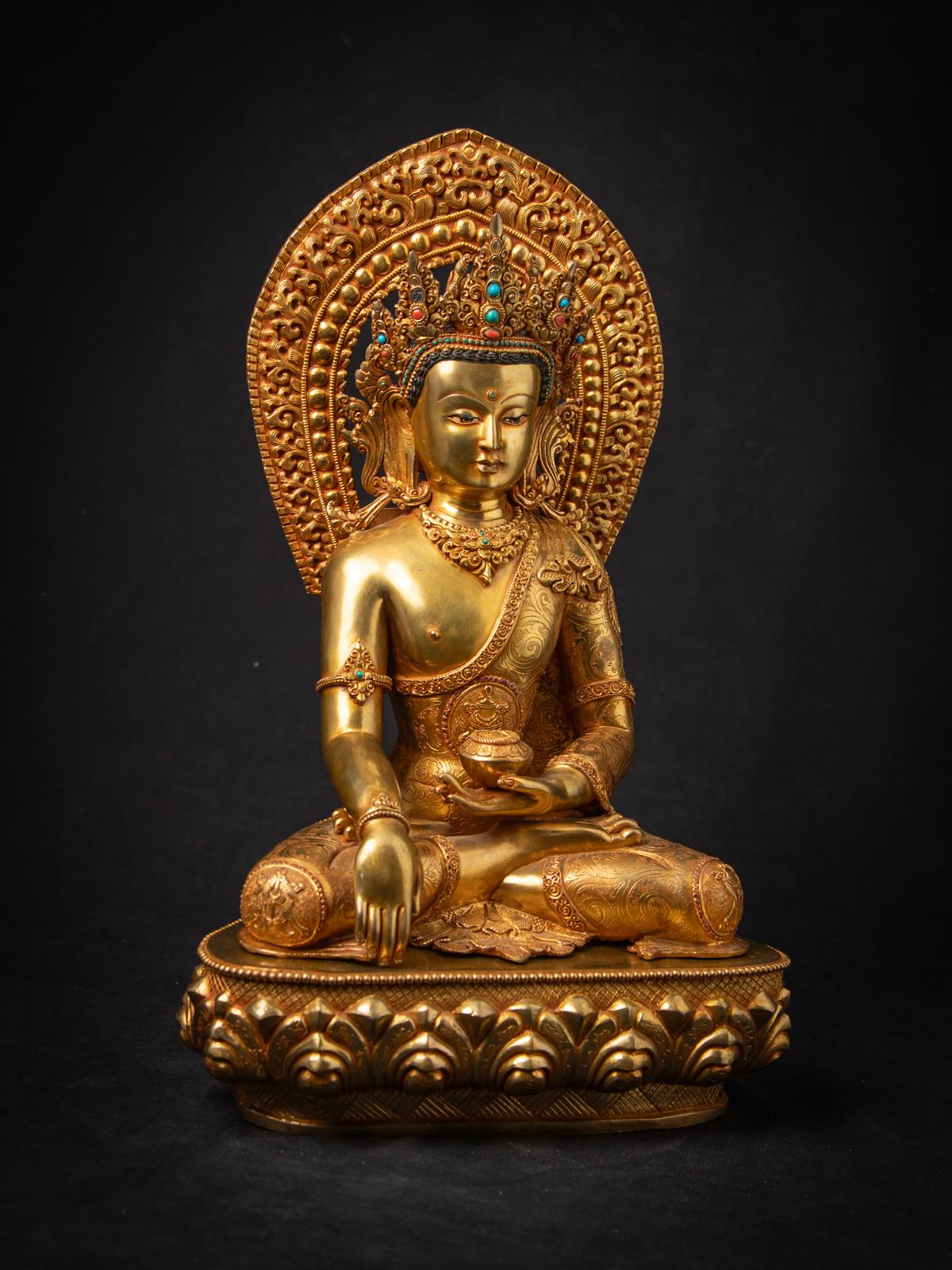 Buda nepalí grande de bronce de muy alta calidad - OriginalBuddhas en venta 5