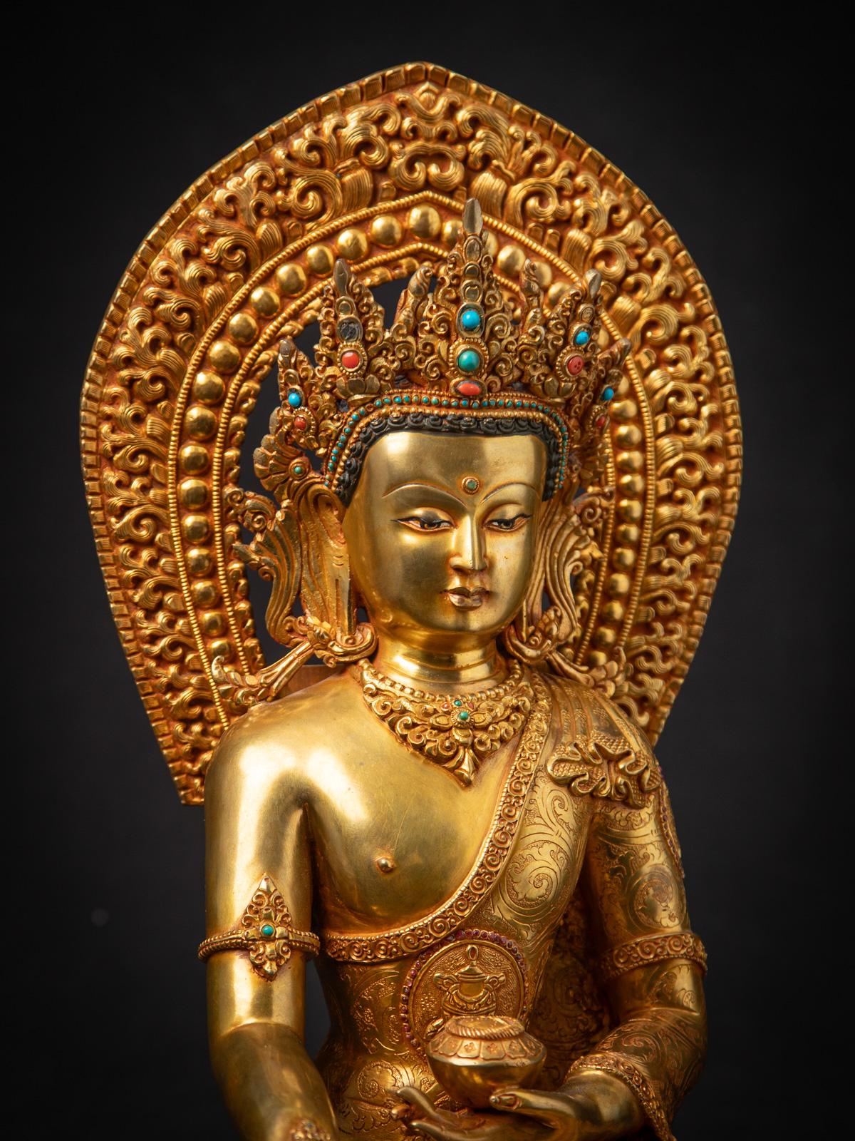 Buda nepalí grande de bronce de muy alta calidad - OriginalBuddhas en venta 6