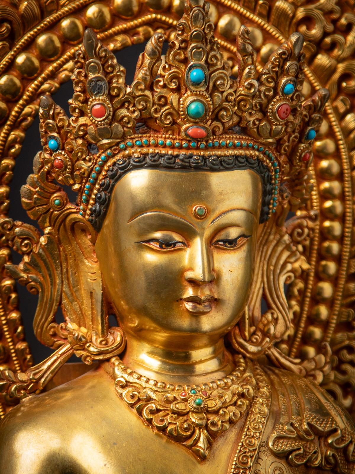 Buda nepalí grande de bronce de muy alta calidad - OriginalBuddhas en venta 7