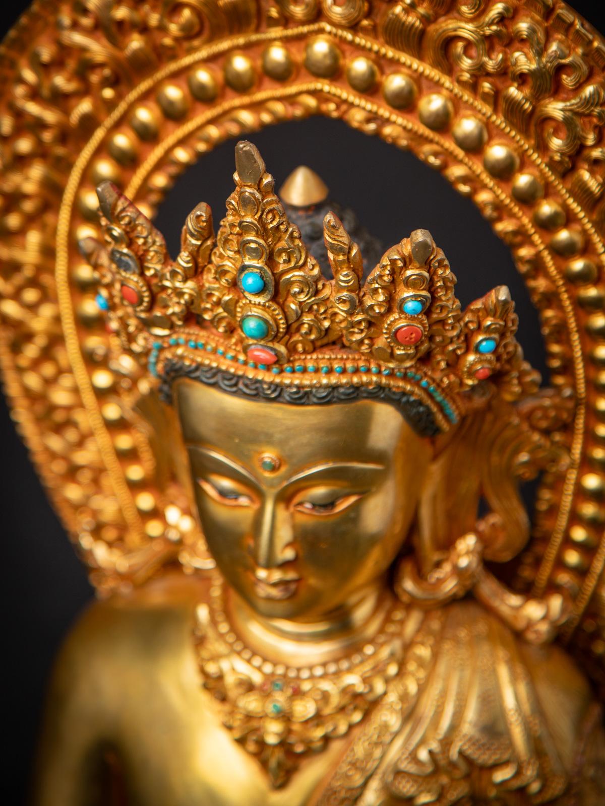 Buda nepalí grande de bronce de muy alta calidad - OriginalBuddhas en venta 10