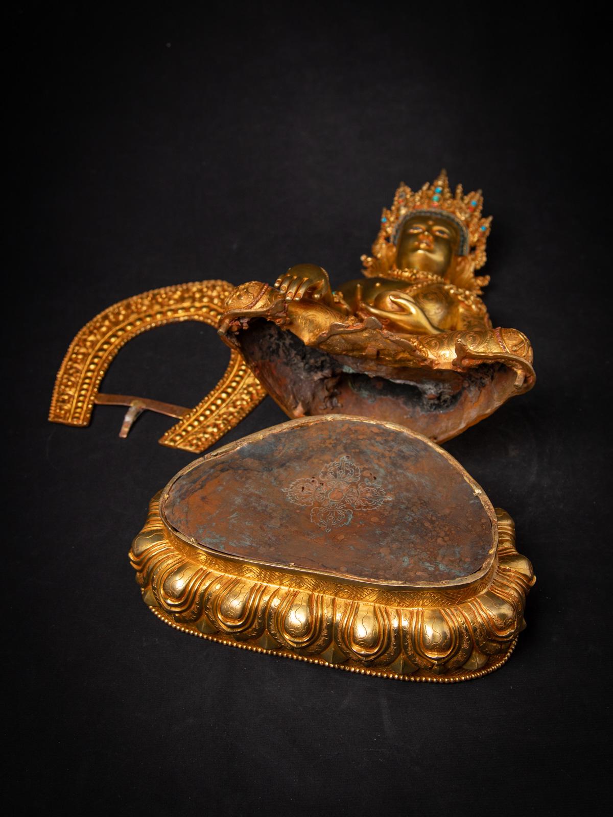 Buda nepalí grande de bronce de muy alta calidad - OriginalBuddhas en venta 14